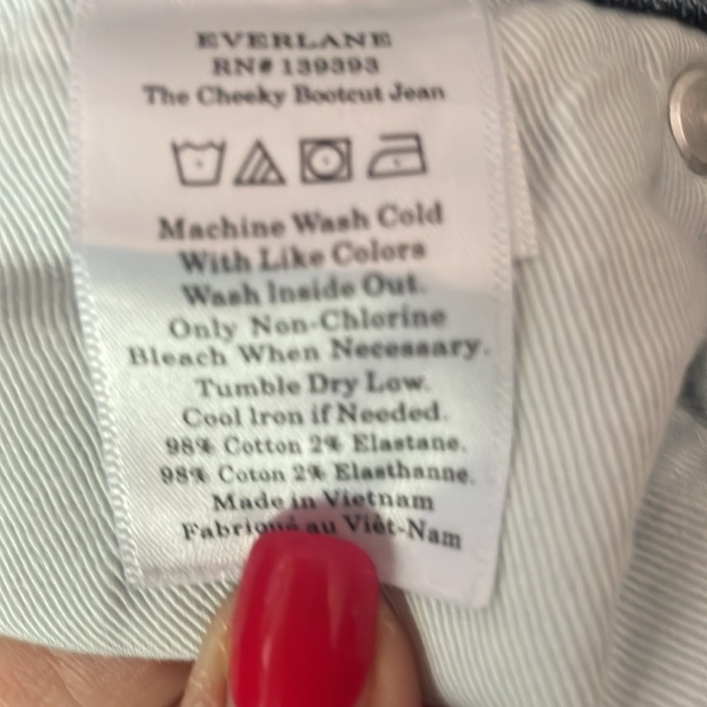 Everlane “The Cheeky Bootcut Jean” size 27 regular - Picture 4 of 6